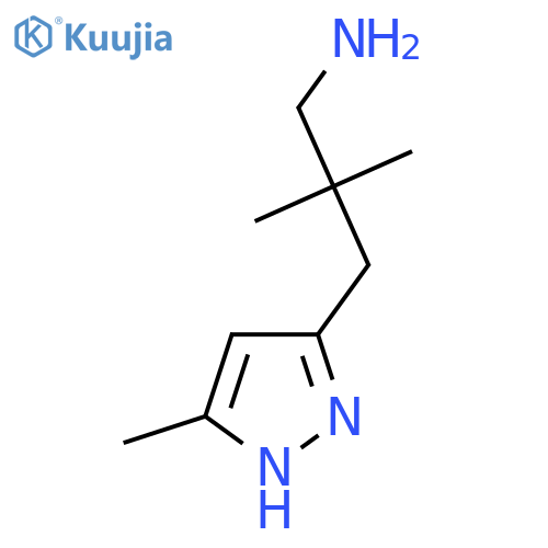 2,2-dimethyl-3-(5-methyl-1H-pyrazol-3-yl)propan-1-amine structure