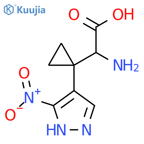 2-amino-2-1-(3-nitro-1H-pyrazol-4-yl)cyclopropylacetic acid structure