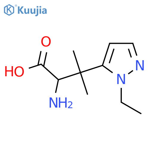 2-amino-3-(1-ethyl-1H-pyrazol-5-yl)-3-methylbutanoic acid structure