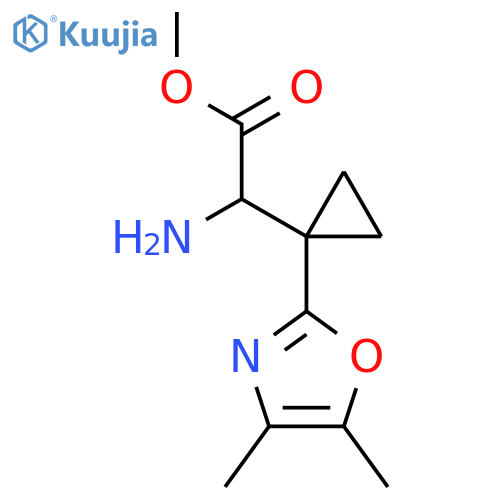 methyl 2-amino-2-1-(dimethyl-1,3-oxazol-2-yl)cyclopropylacetate structure