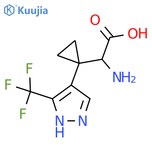 2-amino-2-{1-3-(trifluoromethyl)-1H-pyrazol-4-ylcyclopropyl}acetic acid structure