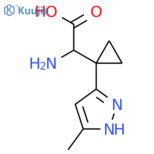 2-amino-2-1-(5-methyl-1H-pyrazol-3-yl)cyclopropylacetic acid structure