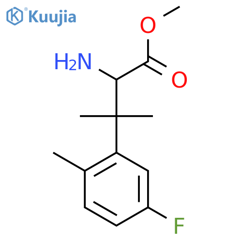 methyl 2-amino-3-(5-fluoro-2-methylphenyl)-3-methylbutanoate structure