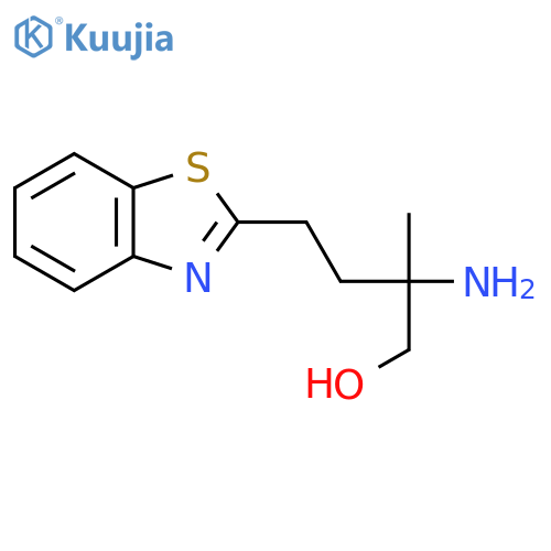 2-amino-4-(1,3-benzothiazol-2-yl)-2-methylbutan-1-ol structure