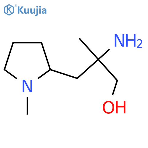 2-amino-2-methyl-3-(1-methylpyrrolidin-2-yl)propan-1-ol structure