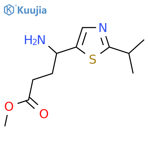 methyl 4-amino-4-2-(propan-2-yl)-1,3-thiazol-5-ylbutanoate structure