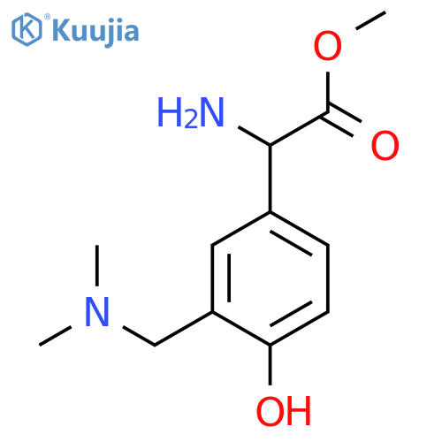 methyl 2-amino-2-{3-(dimethylamino)methyl-4-hydroxyphenyl}acetate structure