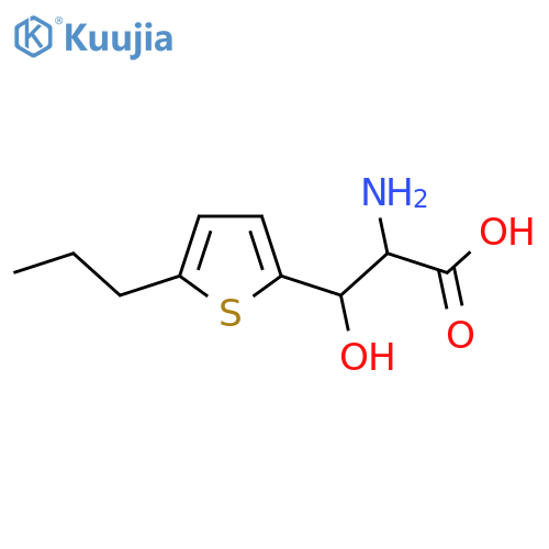 2-amino-3-hydroxy-3-(5-propylthiophen-2-yl)propanoic acid structure