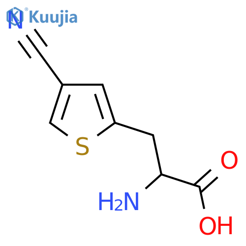 2-amino-3-(4-cyanothiophen-2-yl)propanoic acid structure