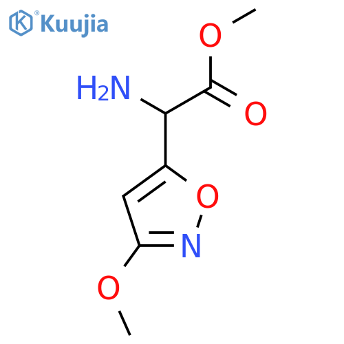 methyl 2-amino-2-(3-methoxy-1,2-oxazol-5-yl)acetate structure