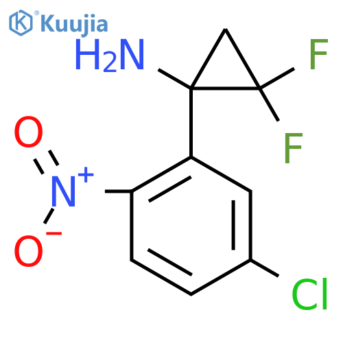 1-(5-chloro-2-nitrophenyl)-2,2-difluorocyclopropan-1-amine structure