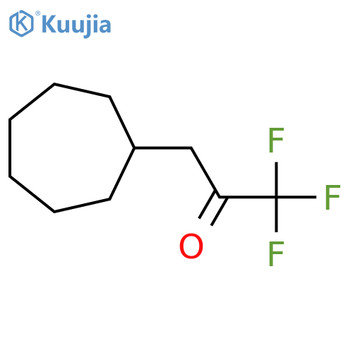 3-cycloheptyl-1,1,1-trifluoropropan-2-one structure