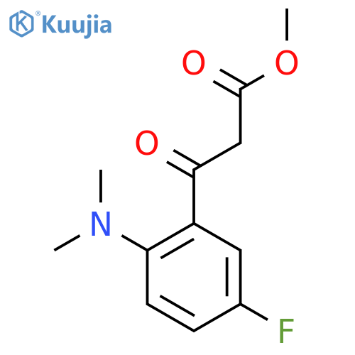methyl 3-2-(dimethylamino)-5-fluorophenyl-3-oxopropanoate structure