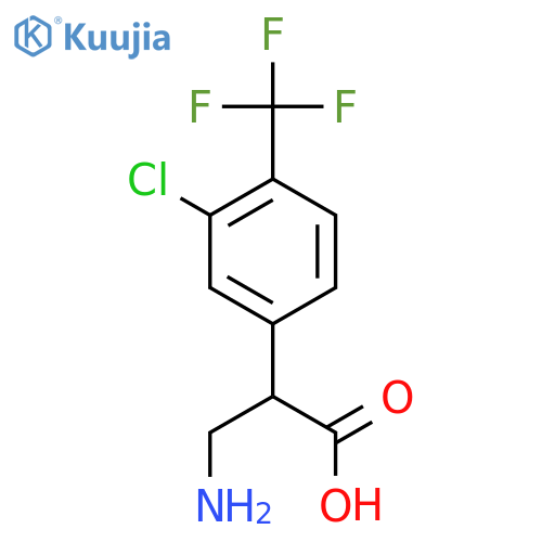 3-amino-2-3-chloro-4-(trifluoromethyl)phenylpropanoic acid structure