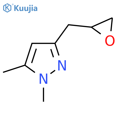 1,5-dimethyl-3-(oxiran-2-yl)methyl-1H-pyrazole structure