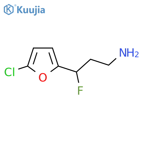 3-(5-chlorofuran-2-yl)-3-fluoropropan-1-amine structure