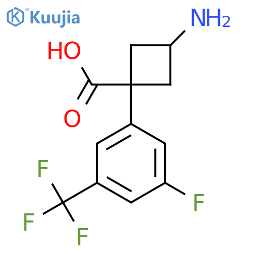 3-amino-1-3-fluoro-5-(trifluoromethyl)phenylcyclobutane-1-carboxylic acid structure