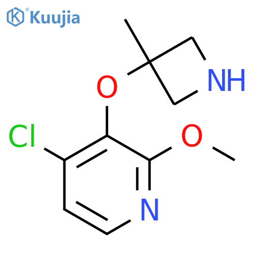 4-chloro-2-methoxy-3-(3-methylazetidin-3-yl)oxypyridine structure