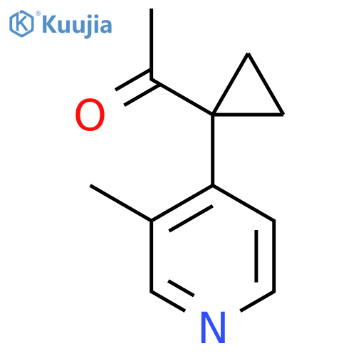 1-1-(3-methylpyridin-4-yl)cyclopropylethan-1-one structure