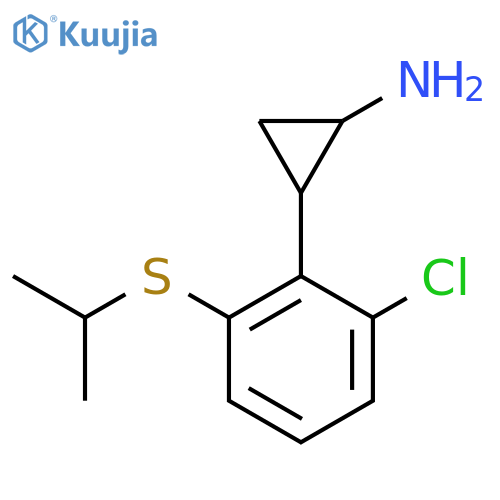 2-2-chloro-6-(propan-2-ylsulfanyl)phenylcyclopropan-1-amine structure