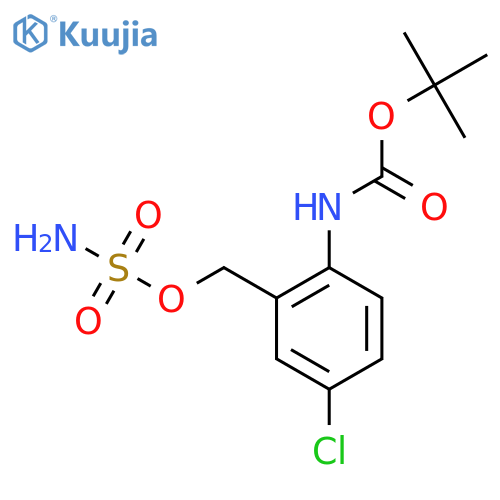 tert-butyl N-{4-chloro-2-(sulfamoyloxy)methylphenyl}carbamate structure