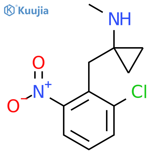1-(2-chloro-6-nitrophenyl)methyl-N-methylcyclopropan-1-amine structure