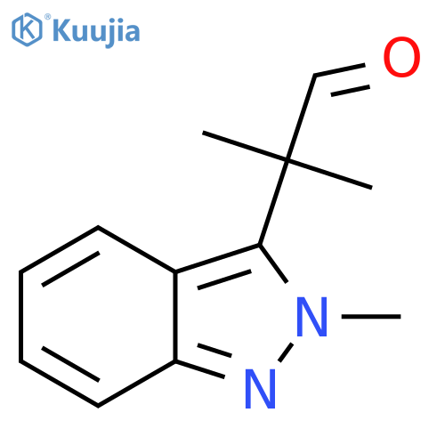 2-methyl-2-(2-methyl-2H-indazol-3-yl)propanal structure