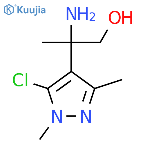 2-amino-2-(5-chloro-1,3-dimethyl-1H-pyrazol-4-yl)propan-1-ol structure