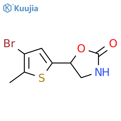 5-(4-bromo-5-methylthiophen-2-yl)-1,3-oxazolidin-2-one structure