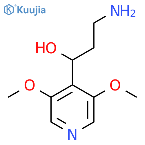 3-Amino-1-(3,5-dimethoxypyridin-4-yl)propan-1-ol structure