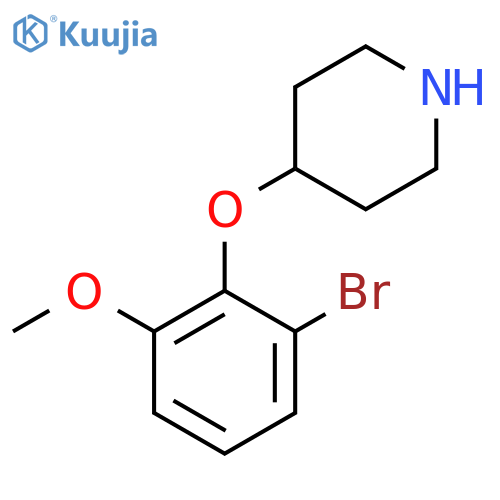 4-(2-bromo-6-methoxyphenoxy)piperidine structure