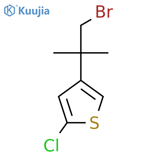 4-(1-bromo-2-methylpropan-2-yl)-2-chlorothiophene structure