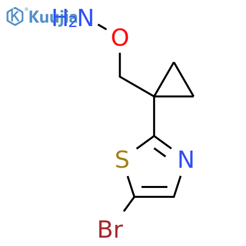O-{1-(5-bromo-1,3-thiazol-2-yl)cyclopropylmethyl}hydroxylamine structure