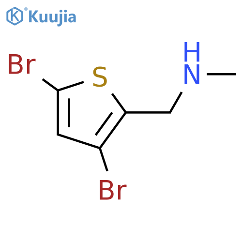 (3,5-dibromothiophen-2-yl)methyl(methyl)amine structure