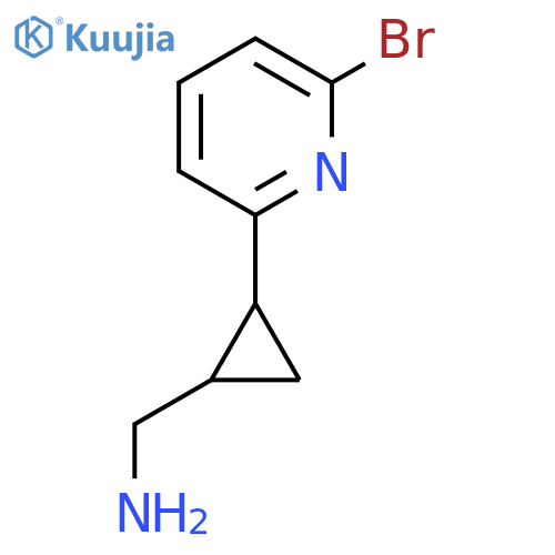 2-(6-bromopyridin-2-yl)cyclopropylmethanamine structure