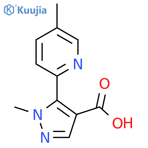 1-methyl-5-(5-methylpyridin-2-yl)-1H-pyrazole-4-carboxylic acid structure