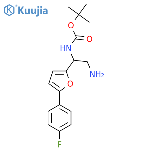 tert-butyl N-{2-amino-1-5-(4-fluorophenyl)furan-2-ylethyl}carbamate structure