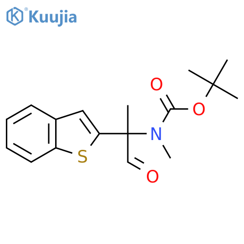 tert-butyl N-2-(1-benzothiophen-2-yl)-1-oxopropan-2-yl-N-methylcarbamate structure