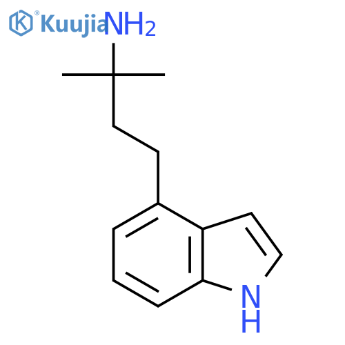 4-(1H-indol-4-yl)-2-methylbutan-2-amine structure