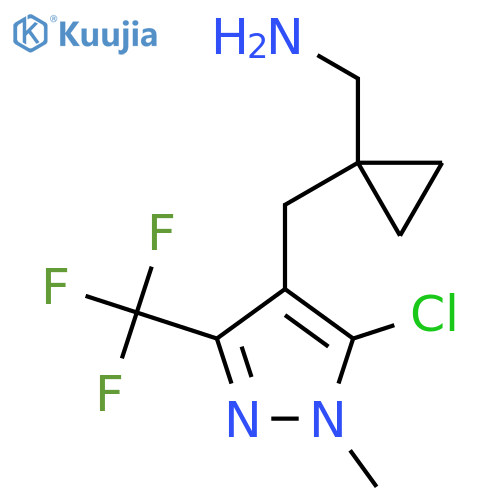 (1-{5-chloro-1-methyl-3-(trifluoromethyl)-1H-pyrazol-4-ylmethyl}cyclopropyl)methanamine structure