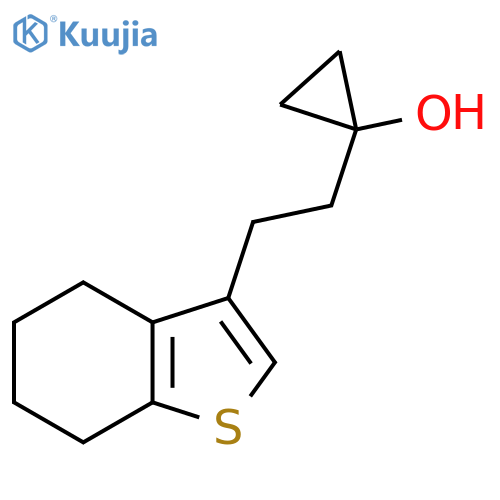 1-2-(4,5,6,7-tetrahydro-1-benzothiophen-3-yl)ethylcyclopropan-1-ol structure