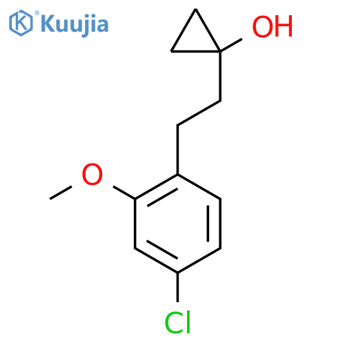 1-2-(4-chloro-2-methoxyphenyl)ethylcyclopropan-1-ol structure