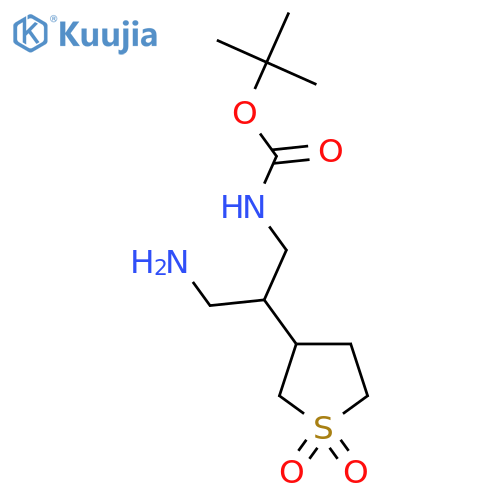 tert-butyl N-3-amino-2-(1,1-dioxo-1lambda6-thiolan-3-yl)propylcarbamate structure