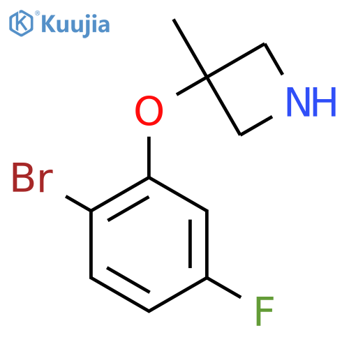 3-(2-bromo-5-fluorophenoxy)-3-methylazetidine structure