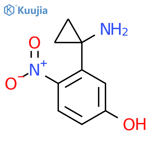 3-(1-aminocyclopropyl)-4-nitrophenol structure