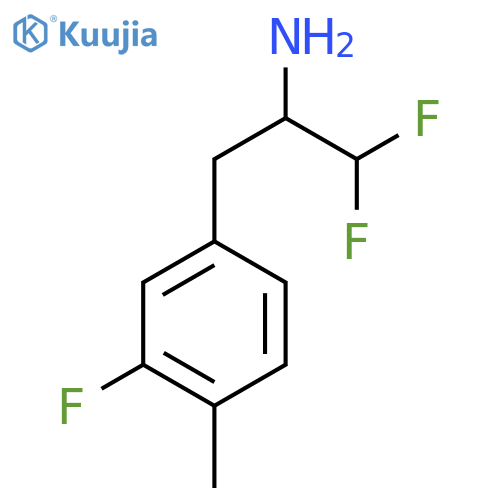 1,1-difluoro-3-(3-fluoro-4-methylphenyl)propan-2-amine structure