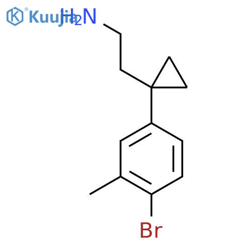 2-1-(4-bromo-3-methylphenyl)cyclopropylethan-1-amine structure