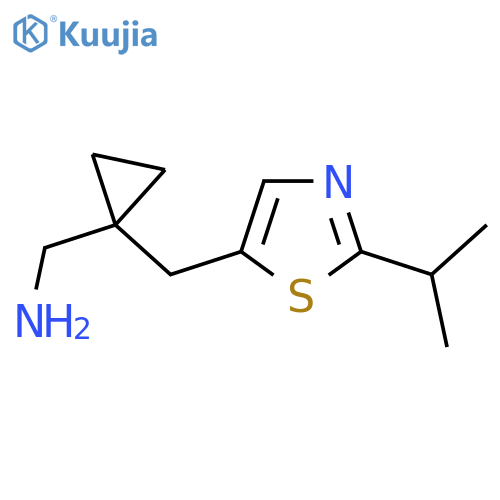 (1-{2-(propan-2-yl)-1,3-thiazol-5-ylmethyl}cyclopropyl)methanamine structure