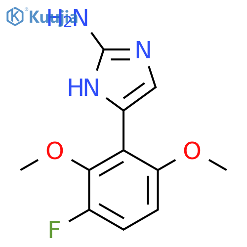 5-(3-fluoro-2,6-dimethoxyphenyl)-1H-imidazol-2-amine structure