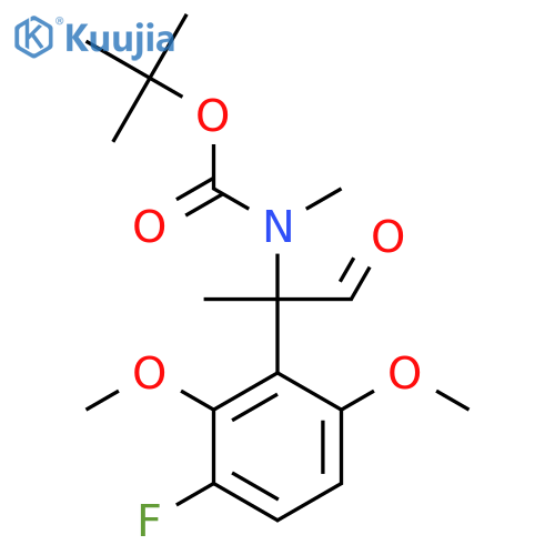 tert-butyl N-2-(3-fluoro-2,6-dimethoxyphenyl)-1-oxopropan-2-yl-N-methylcarbamate structure